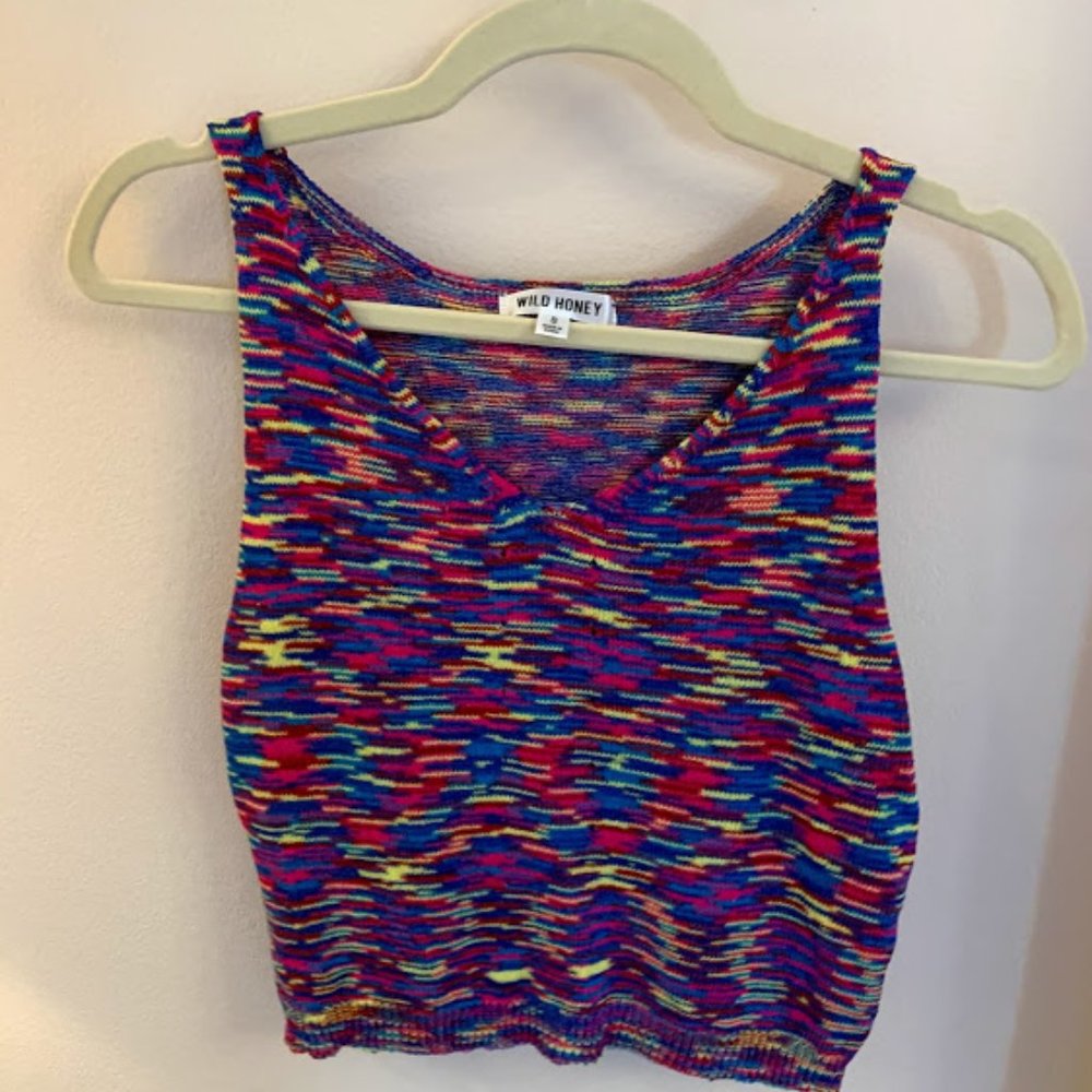 Wild Honey Crochet V-Neck Tank Top